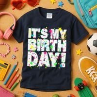 ItS My Birthday Teens Confetti Kids T-Shirt thumb 3