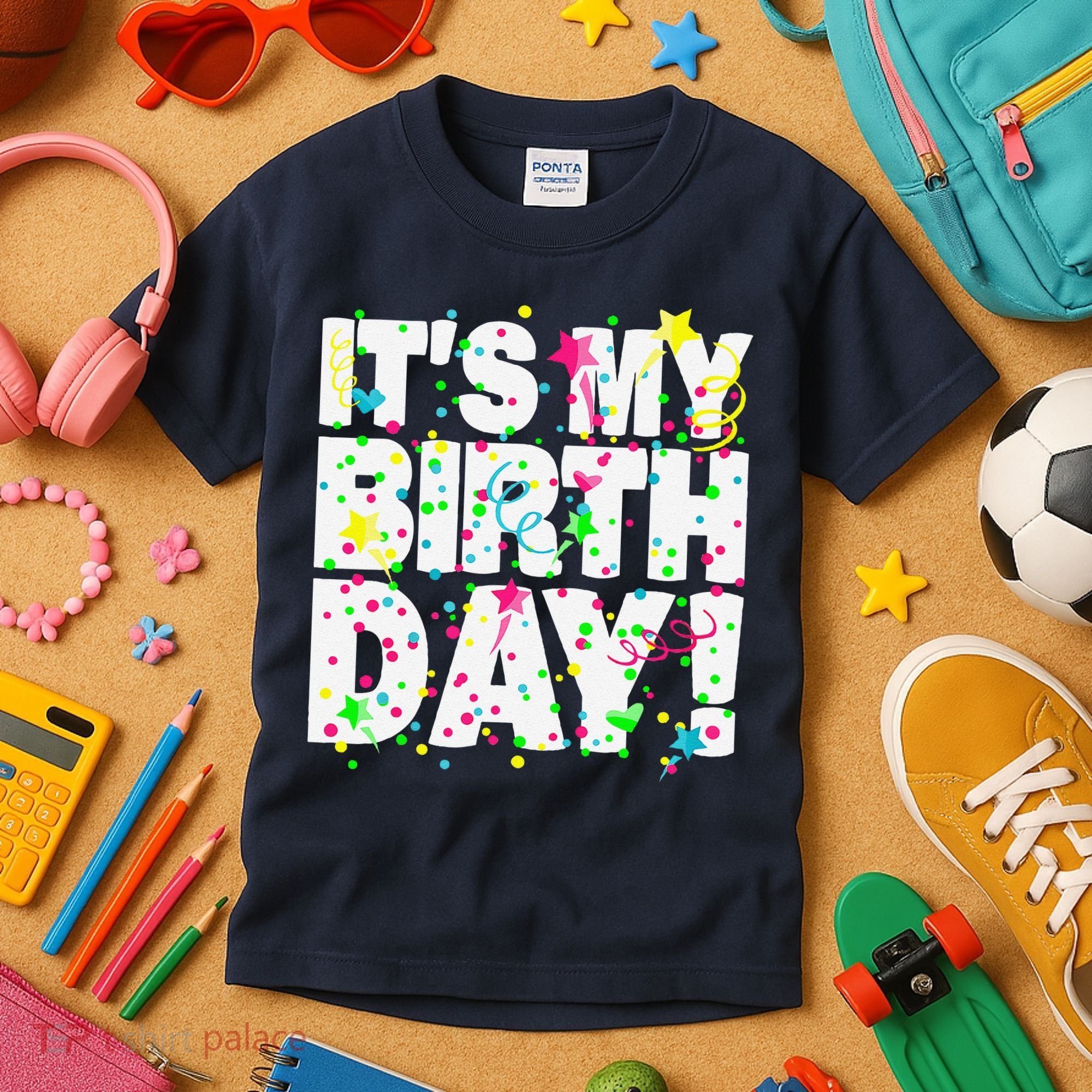 ItS My Birthday Teens Confetti Kids T-Shirt