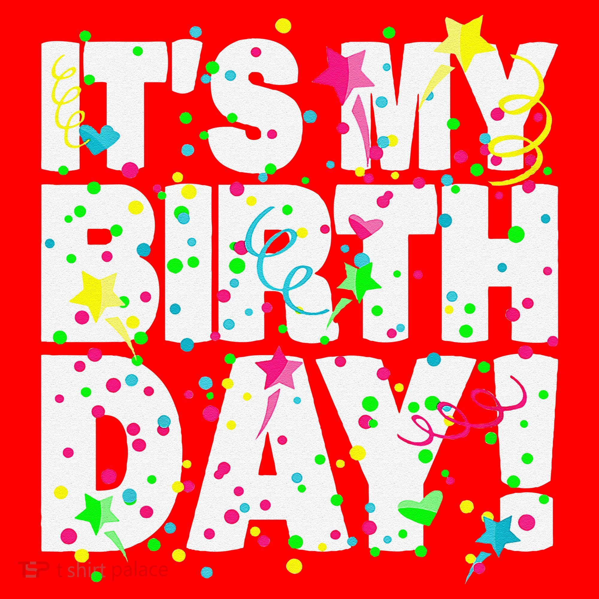 ItS My Birthday Teens Confetti Santa Hat