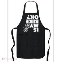 Is My Bike OK Tshirt Funny Mountain Bike Apron thumb 0