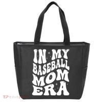 In My Baseball Mom Era Groovy Sport Tote Bag thumb 0