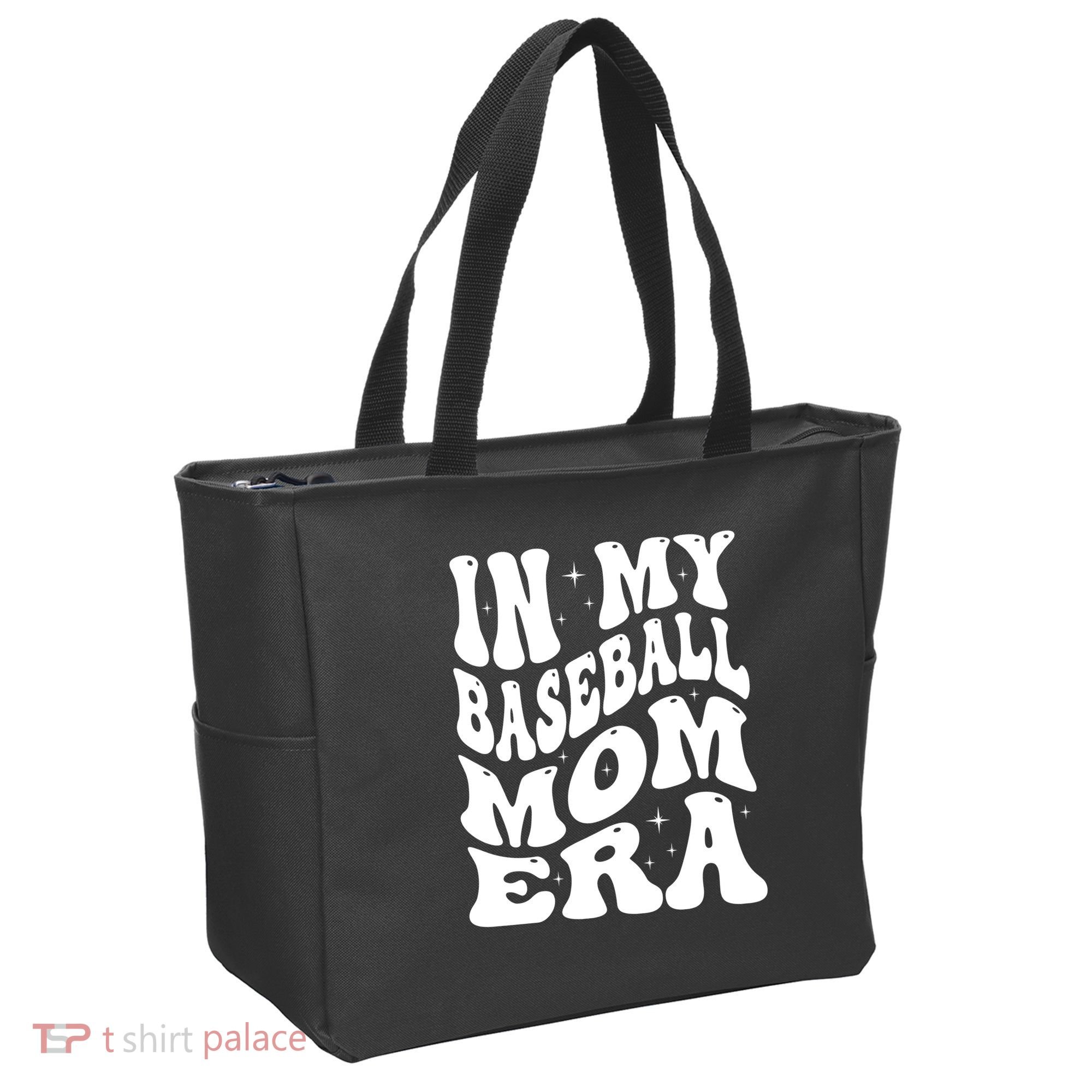 In My Baseball Mom Era Groovy Sport Tote Bag