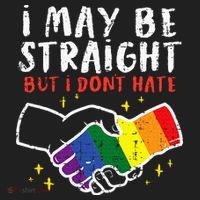 I May Be Straight But I Dont Hate G.A.Y Pride Flag L.G.B.T.Q Ally Women's Sweatshirt thumb 2
