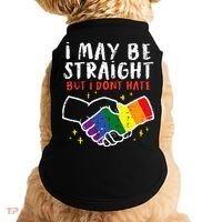 I May Be Straight But I Dont Hate G.A.Y Pride Flag L.G.B.T.Q Ally Doggie Tank thumb 0