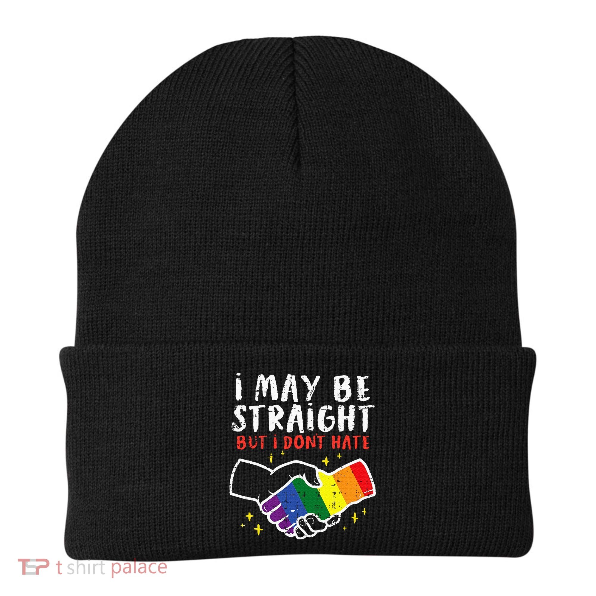 I May Be Straight But I Dont Hate G.A.Y Pride Flag L.G.B.T.Q Ally Beanie