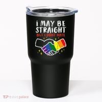 I May Be Straight But I Dont Hate G.A.Y Pride Flag L.G.B.T.Q Ally Tumbler thumb 0