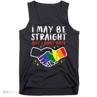 I May Be Straight But I Dont Hate G.A.Y Pride Flag L.G.B.T.Q Ally Tank Top thumb 0