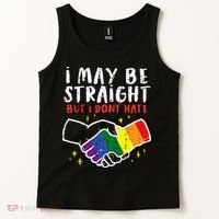 I May Be Straight But I Dont Hate G.A.Y Pride Flag L.G.B.T.Q Ally Tank Top thumb 2