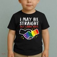 I May Be Straight But I Dont Hate G.A.Y Pride Flag L.G.B.T.Q Ally Toddler T-Shirt thumb 2