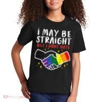 I May Be Straight But I Dont Hate G.A.Y Pride Flag L.G.B.T.Q Ally Kids T-Shirt thumb 2
