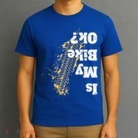 Is My Bike Ok? Funny Vintage Biker Gift For Bikers T-Shirt thumb 3