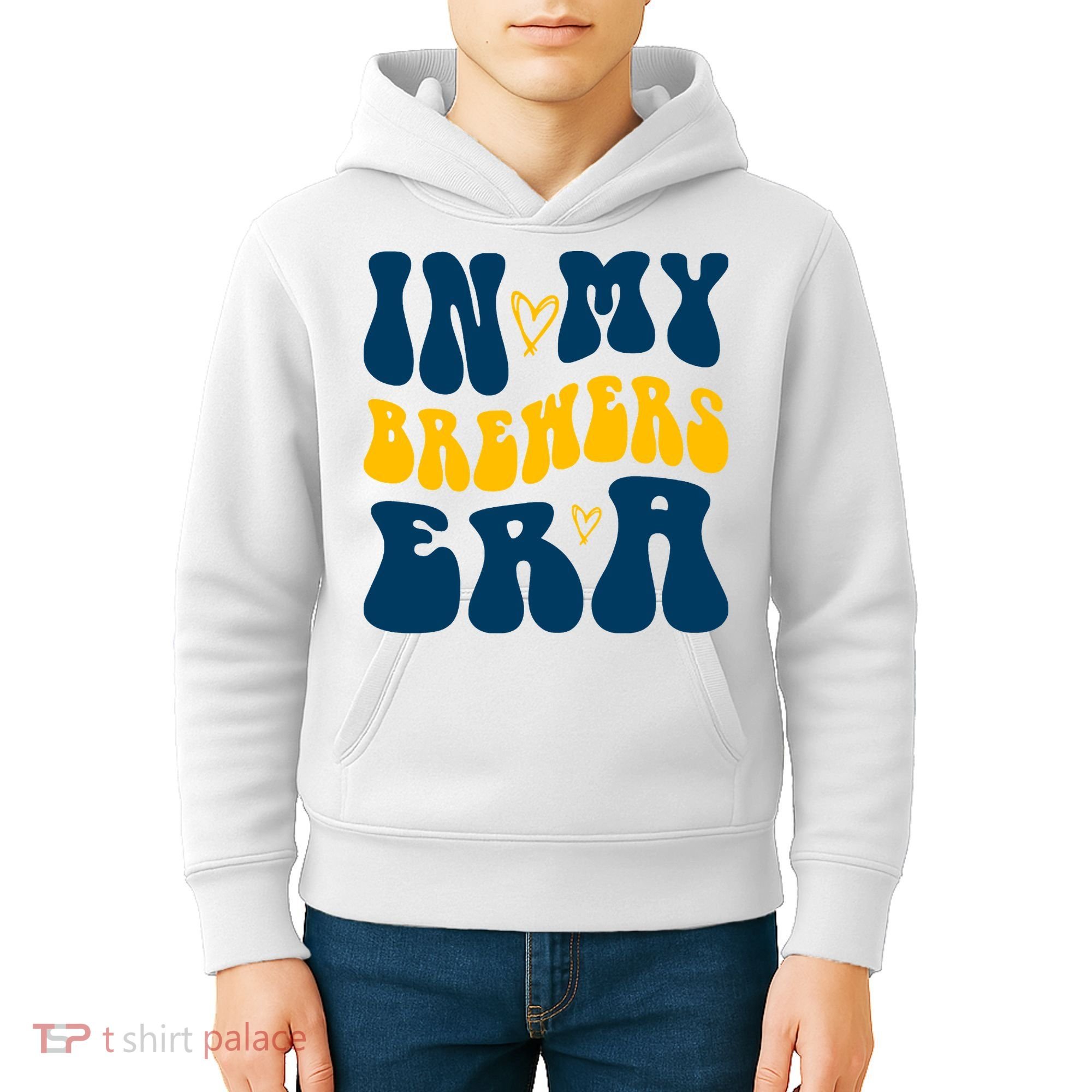 In My Brewers Era Milwaukee Baseball Lover Kids Hoodie