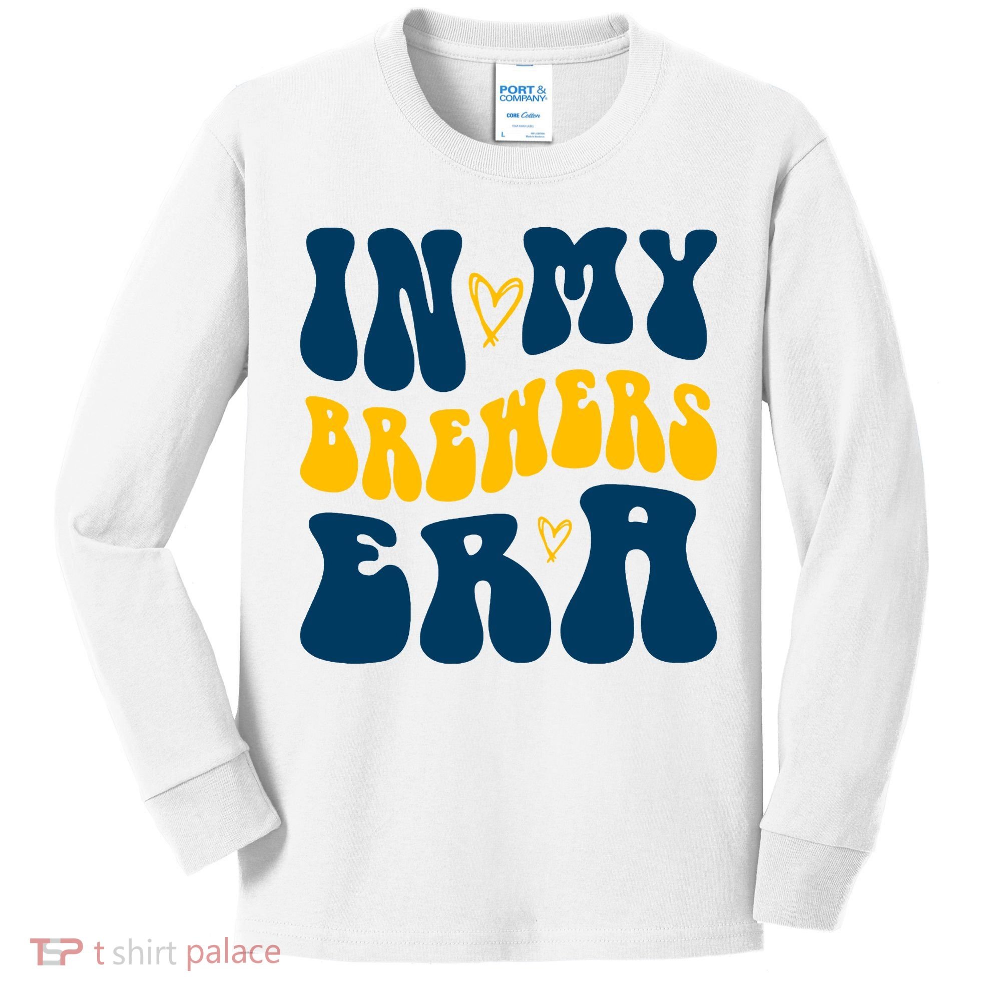 In My Brewers Era Milwaukee Baseball Lover Kids Long Sleeve Shirt