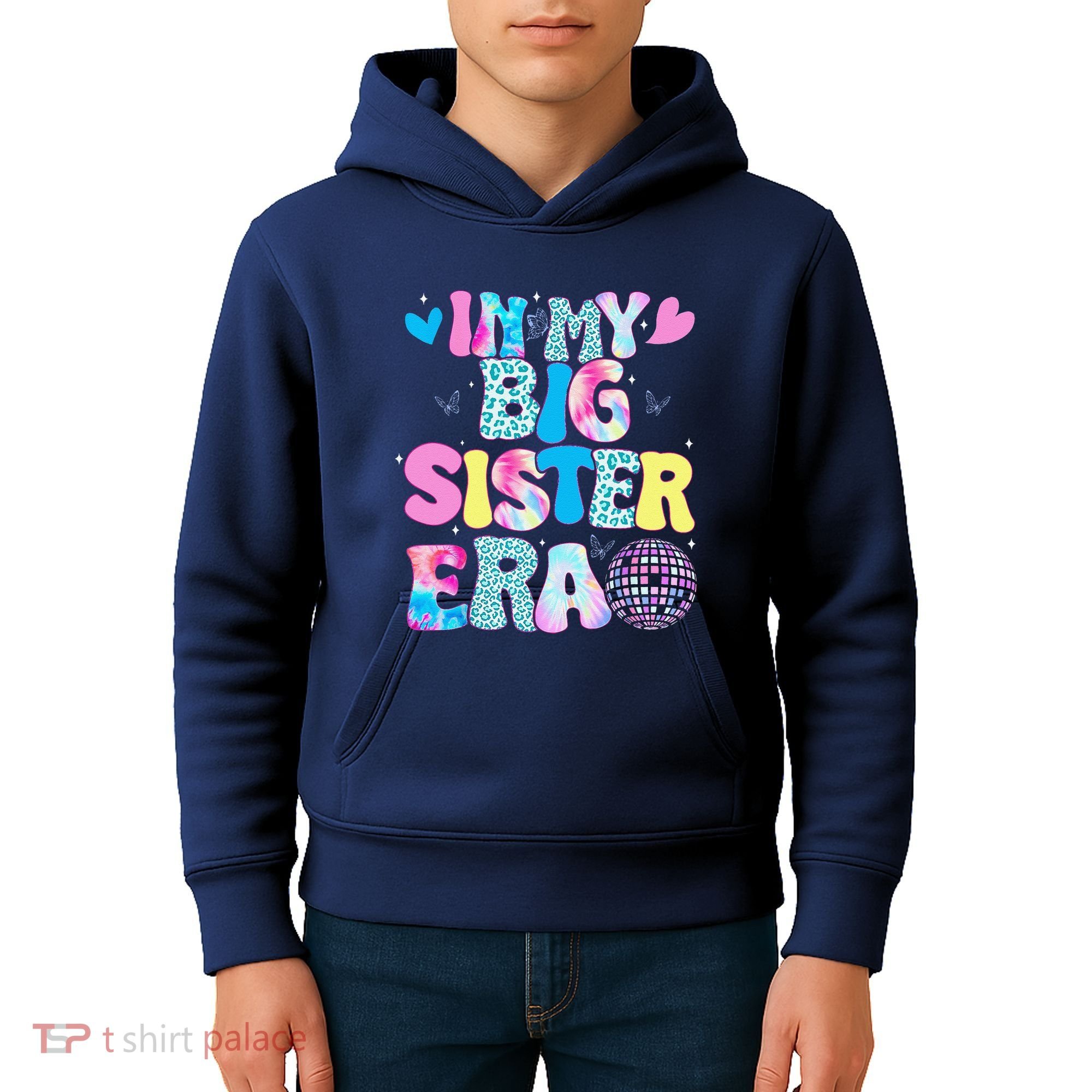 In My Big Sister Era Cute To Be A Big Sister Kids Hoodie