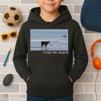 I May Be Stupid Funny Kids Hoodie thumb 2