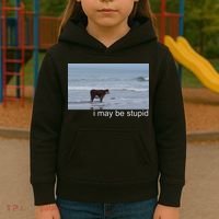 I May Be Stupid Funny Kids Hoodie thumb 3