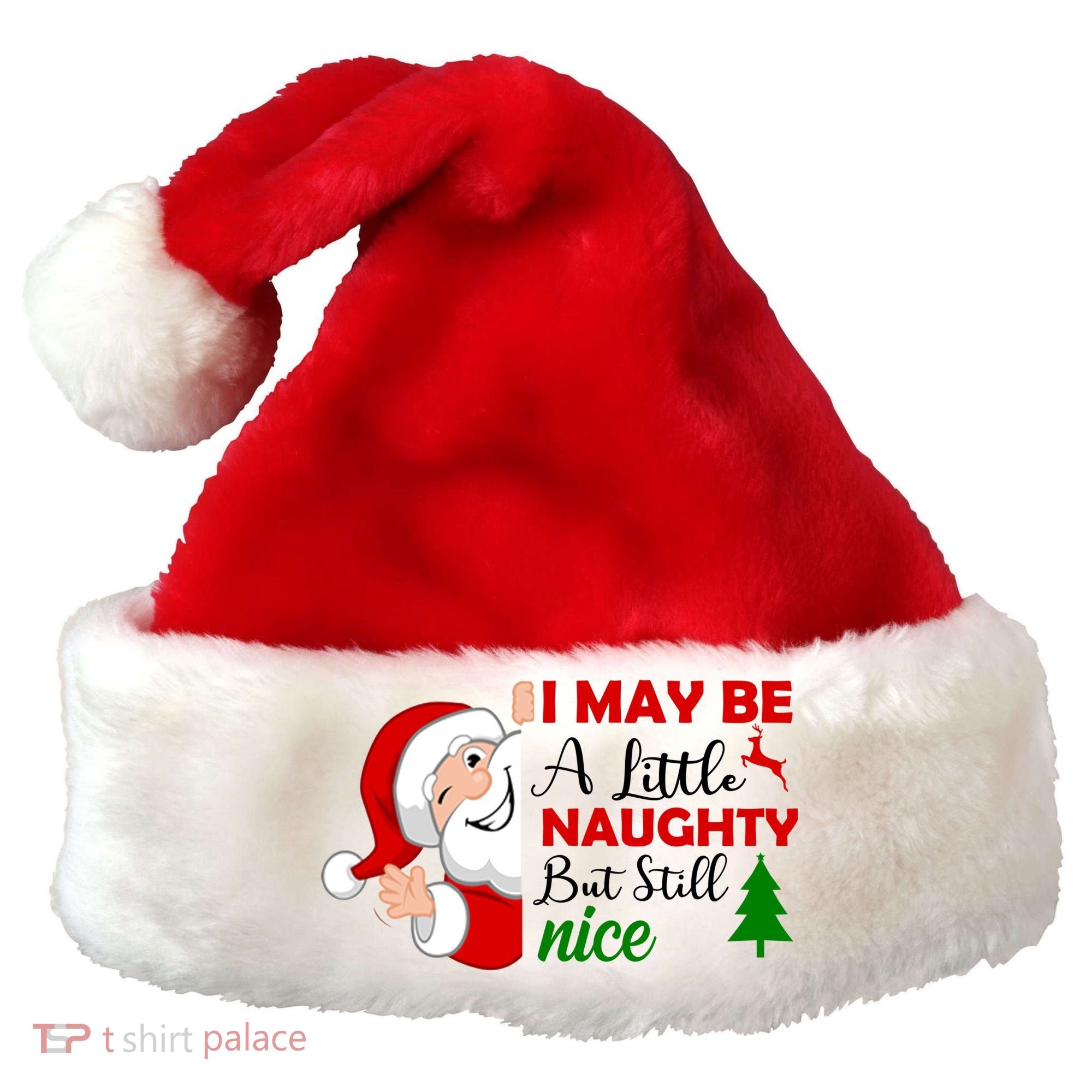I May Be A Little Naughty But Still Nice Santa Hat