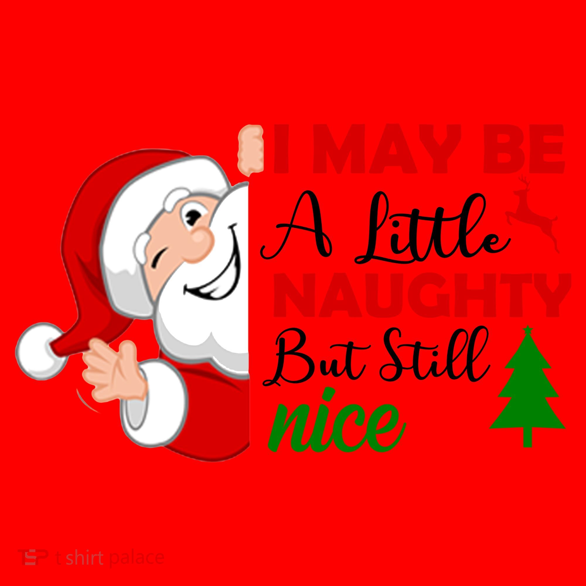 I May Be A Little Naughty But Still Nice Santa Hat
