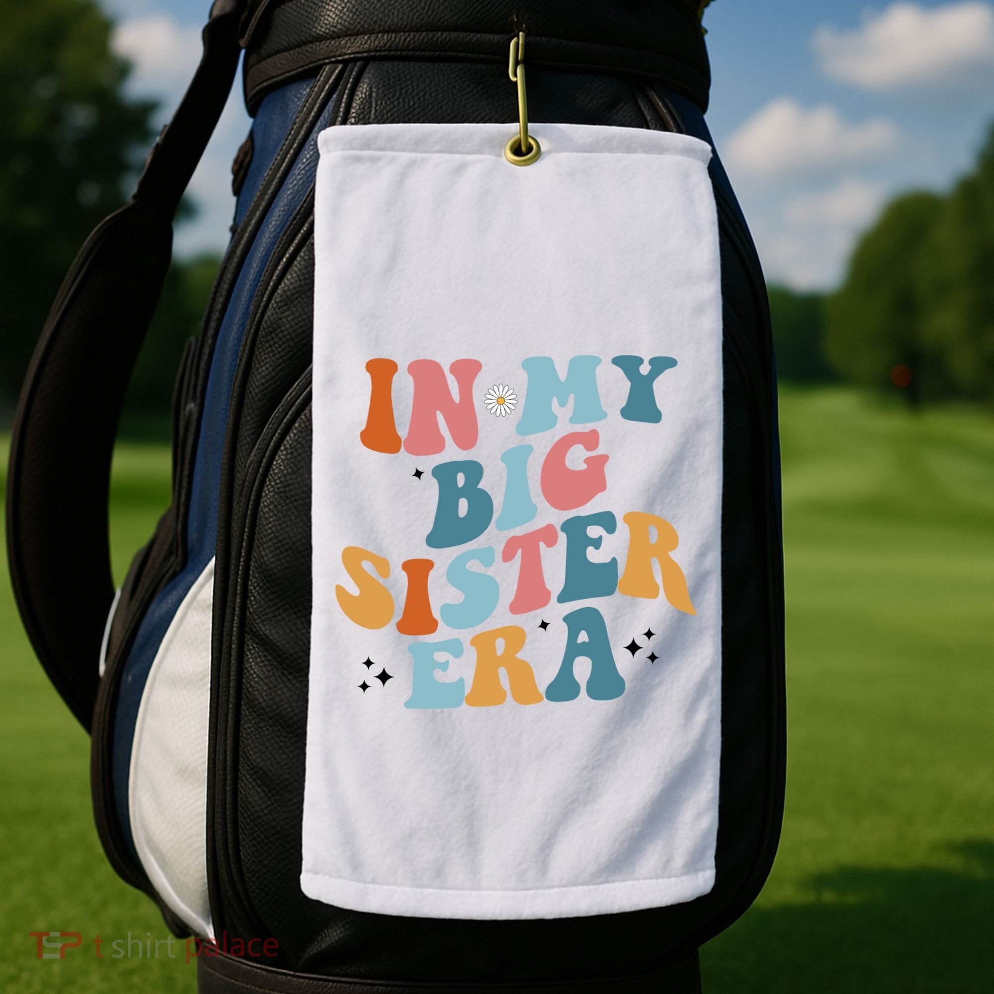 In My Big Sis Era Groovy Golf Towel