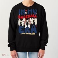 In My Baseball Mom Era Baseball Mama Coquette Bow Game Day Women's Sweatshirt thumb 0