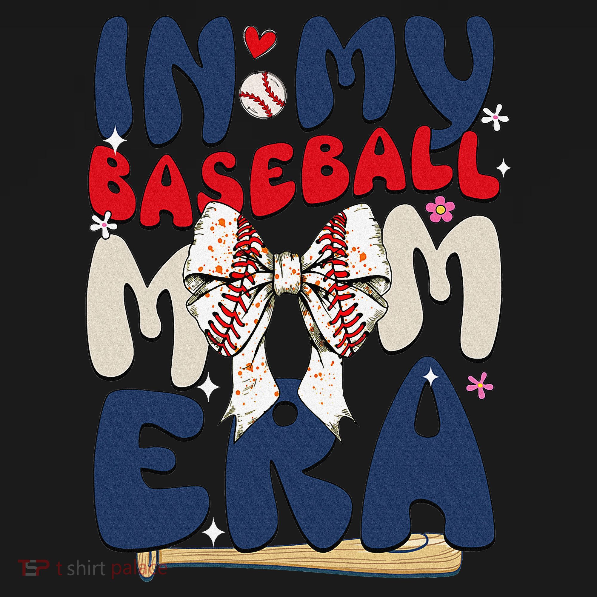 In My Baseball Mom Era Baseball Mama Coquette Bow Game Day Women's Hoodie