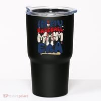 In My Baseball Mom Era Baseball Mama Coquette Bow Game Day Tumbler thumb 0