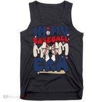 In My Baseball Mom Era Baseball Mama Coquette Bow Game Day Tank Top thumb 0