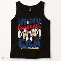 In My Baseball Mom Era Baseball Mama Coquette Bow Game Day Tank Top thumb 2