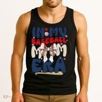 In My Baseball Mom Era Baseball Mama Coquette Bow Game Day Tank Top thumb 3