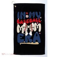 In My Baseball Mom Era Baseball Mama Coquette Bow Game Day Golf Towel thumb 0