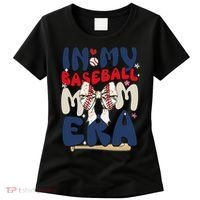 In My Baseball Mom Era Baseball Mama Coquette Bow Game Day Women's T-Shirt thumb 0