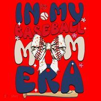 In My Baseball Mom Era Baseball Mama Coquette Bow Game Day Santa Hat thumb 1