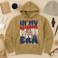 In My Baseball Mom Era Baseball Mama Coquette Bow Game Day Hoodie thumb 3