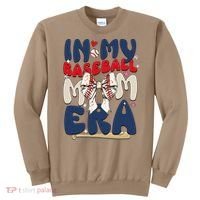 In My Baseball Mom Era Baseball Mama Coquette Bow Game Day Sweatshirt thumb 0