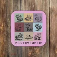 In My Capybara Era Capybara Lover Gift Coaster thumb 0