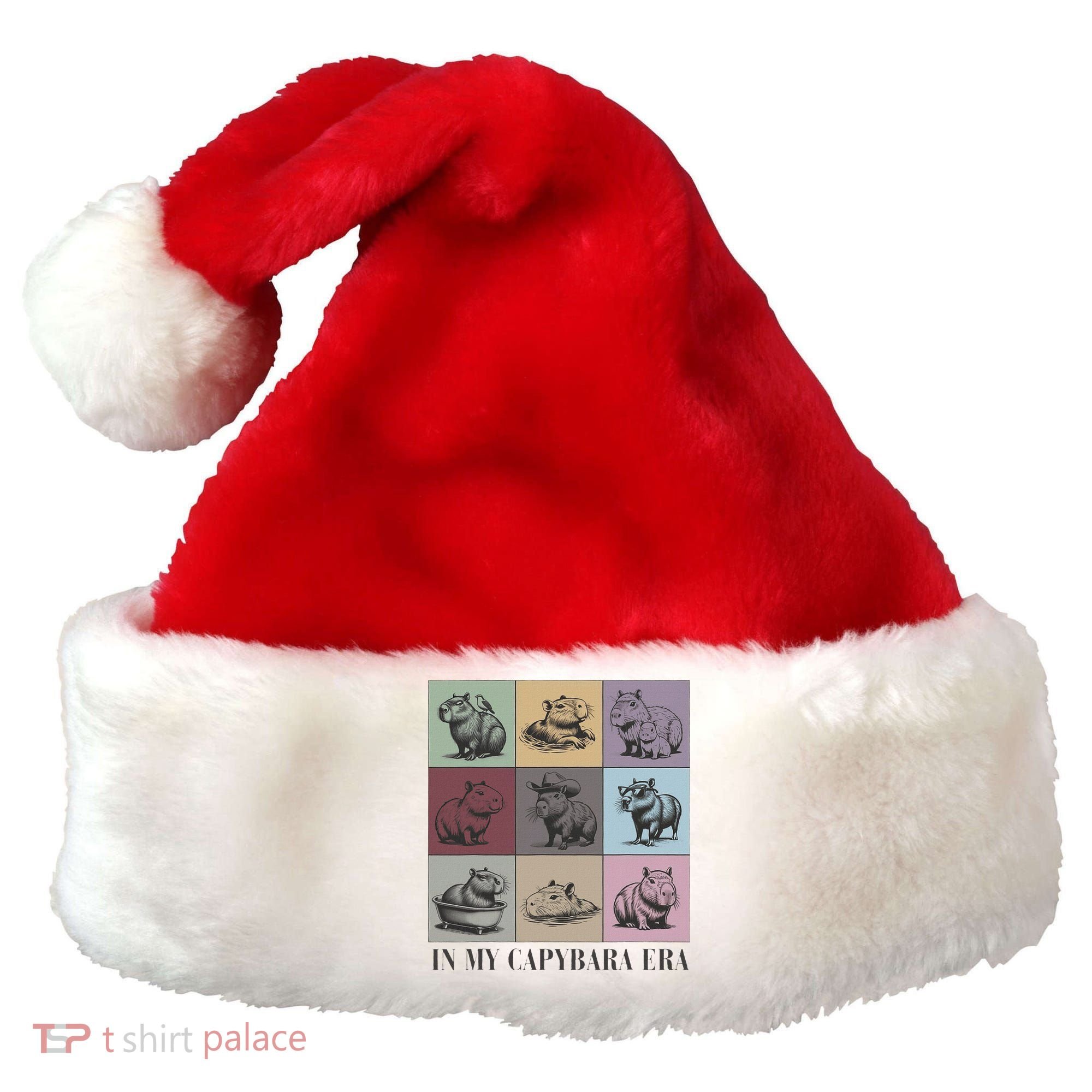 In My Capybara Era Capybara Lover Gift Santa Hat