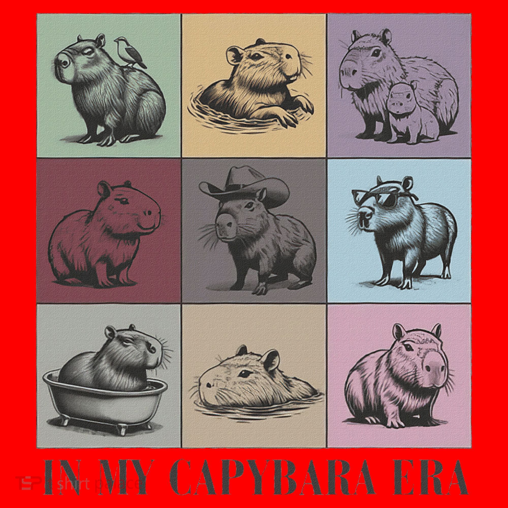 In My Capybara Era Capybara Lover Gift Santa Hat