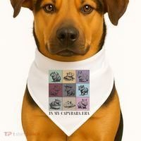 In My Capybara Era Capybara Lover Gift USA-Made Doggie Bandana thumb 1