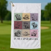 In My Capybara Era Capybara Lover Gift Golf Towel thumb 1