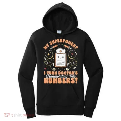 Icd Medical Coder Coding Worker Billing Handwriting Humor Women's Hoodie
