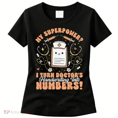 Icd Medical Coder Coding Worker Billing Handwriting Humor Women's T-Shirt