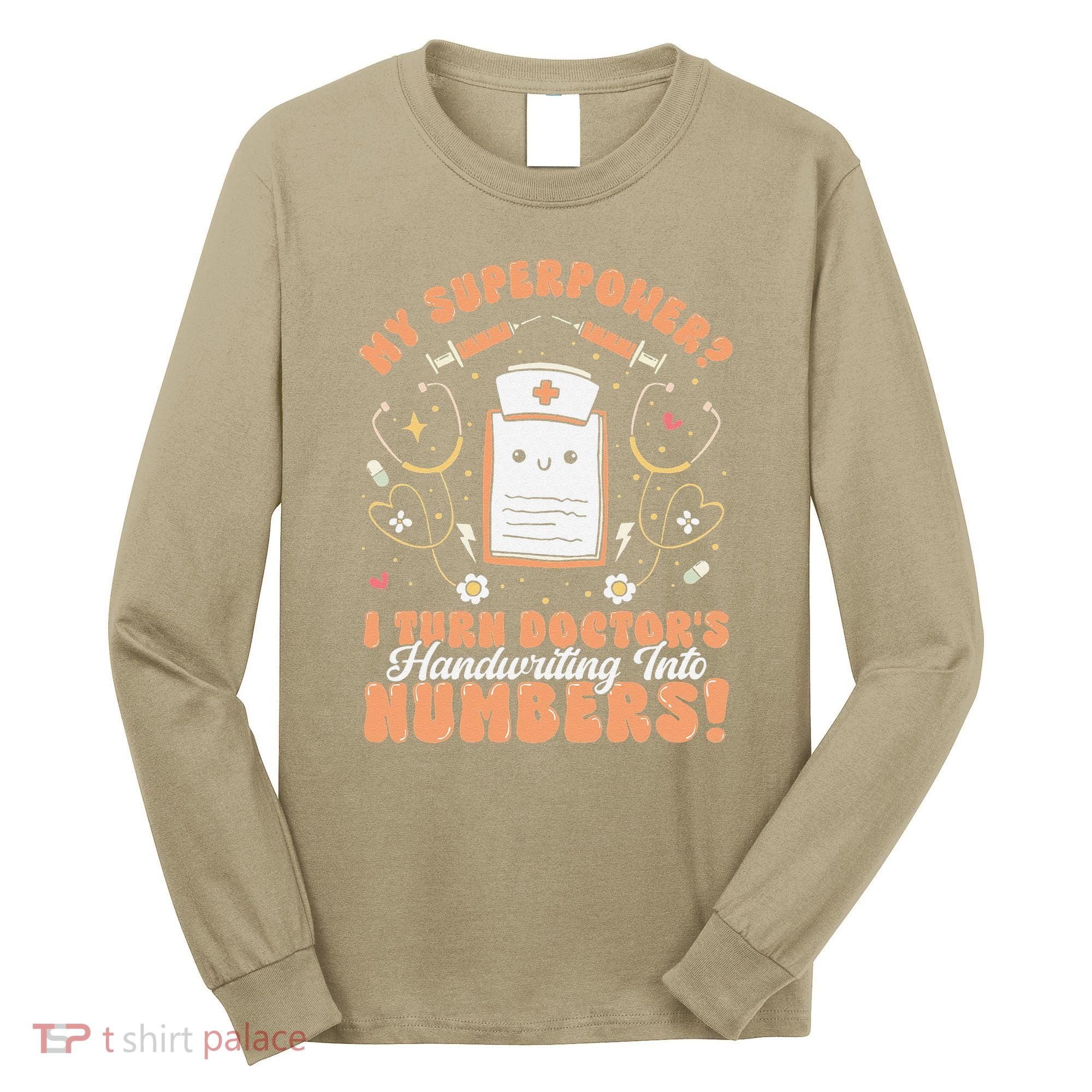 Icd Medical Coder Coding Worker Billing Handwriting Humor Long Sleeve Shirt