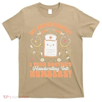 Icd Medical Coder Coding Worker Billing Handwriting Humor T-Shirt
