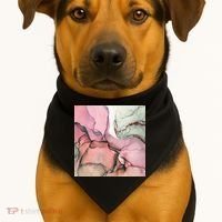 Ink Modern Contemporary Art Painting USA-Made Doggie Bandana thumb 1