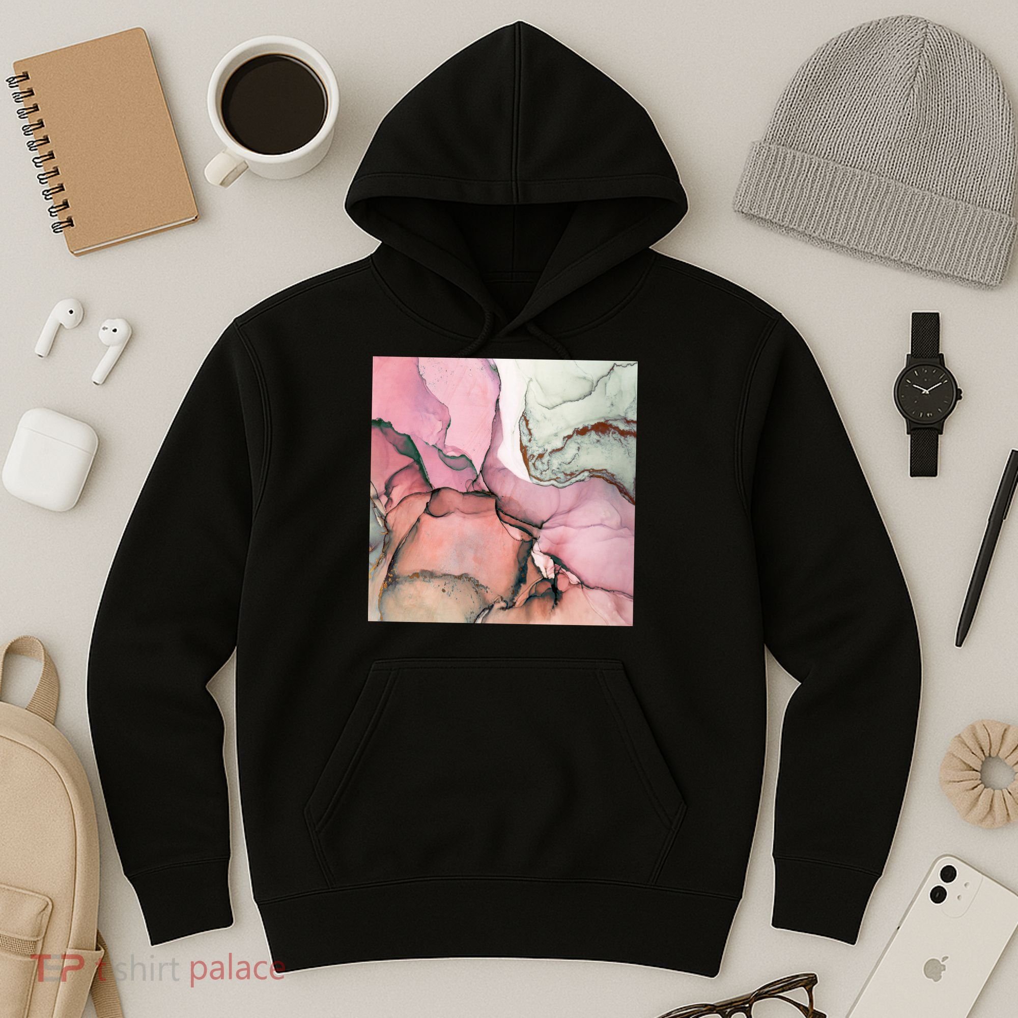 Ink Modern Contemporary Art Painting Hoodie