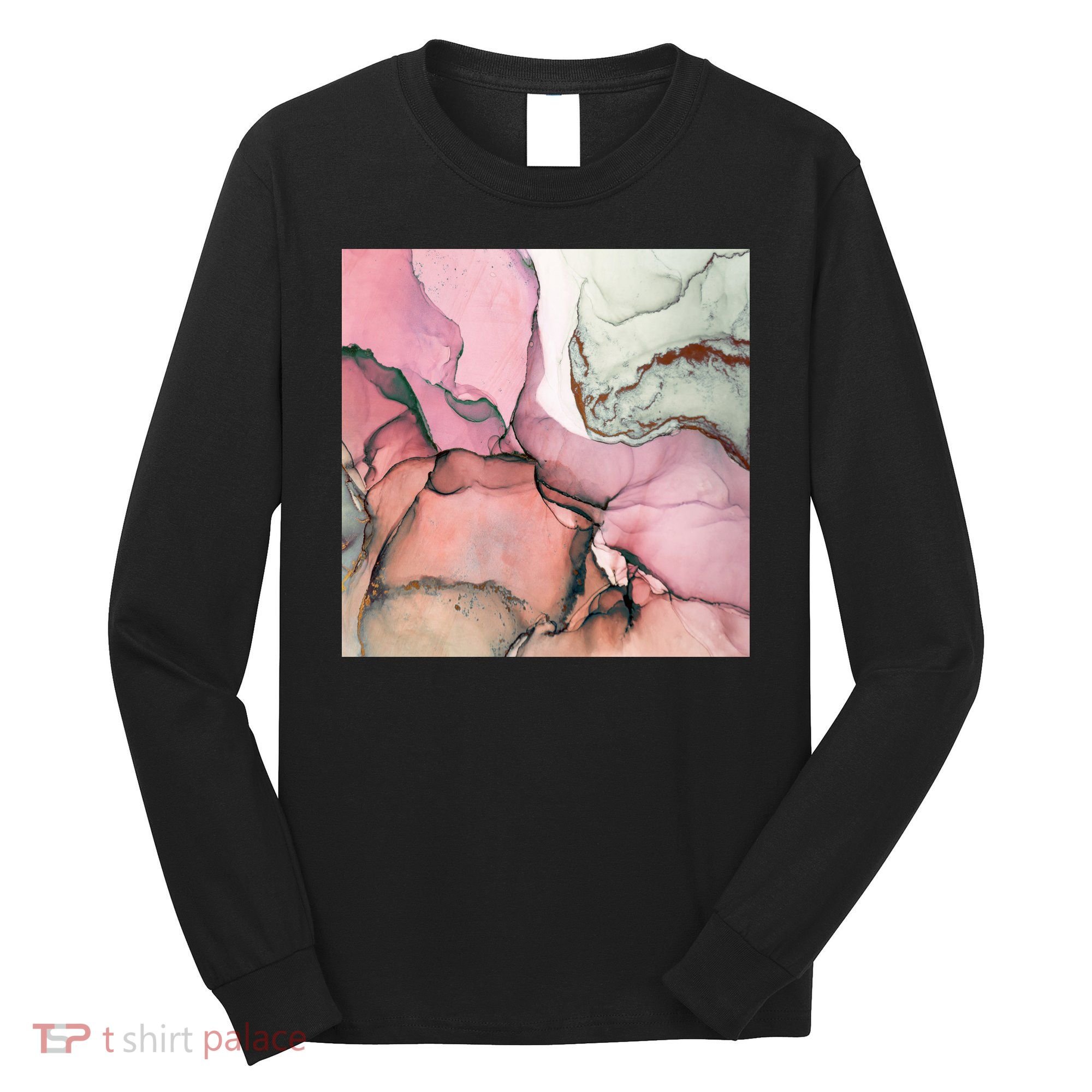 Ink Modern Contemporary Art Painting Long Sleeve Shirt