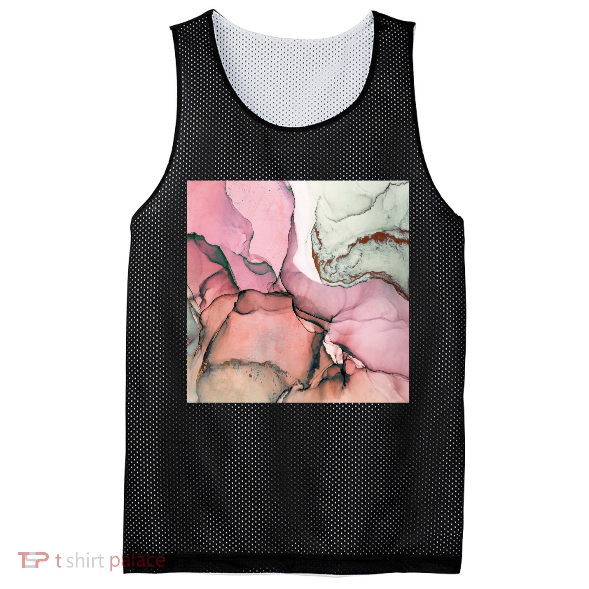Ink Modern Contemporary Art Painting Mesh Reversible Basketball Jersey Tank