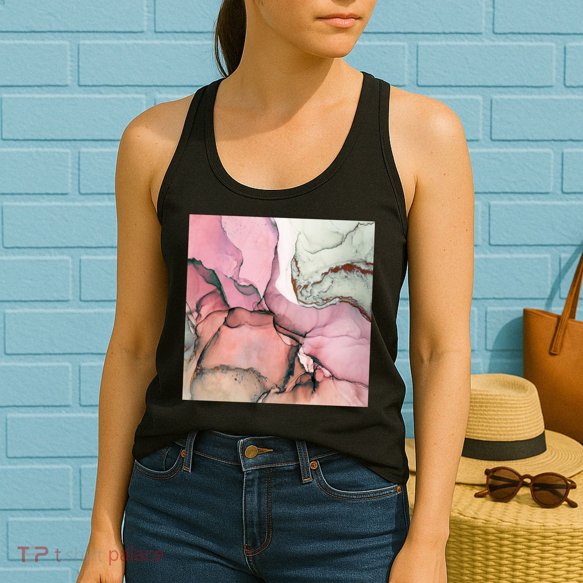 Ink Modern Contemporary Art Painting Women's Tank Top