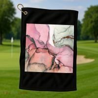 Ink Modern Contemporary Art Painting Golf Towel thumb 1