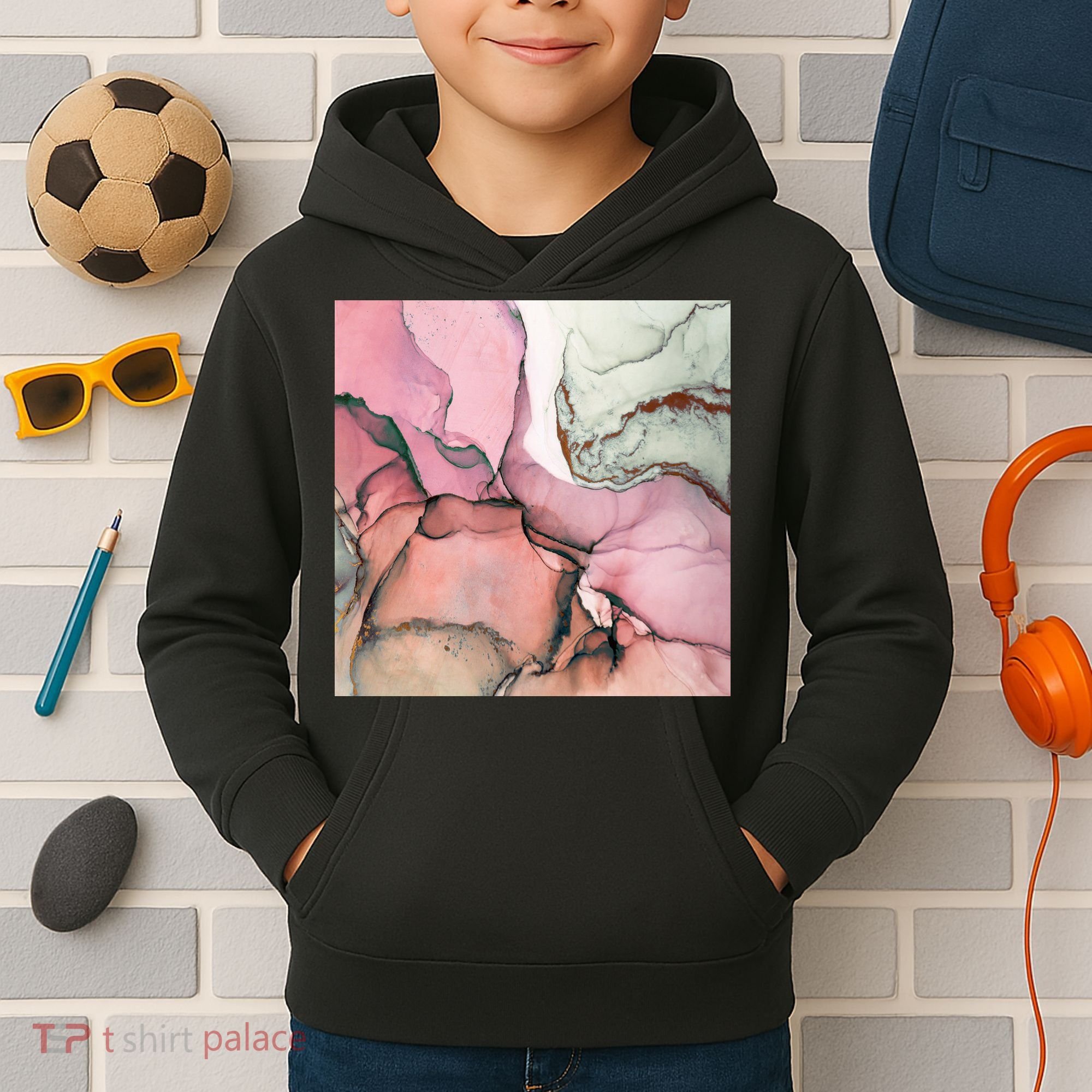 Ink Modern Contemporary Art Painting Kids Hoodie
